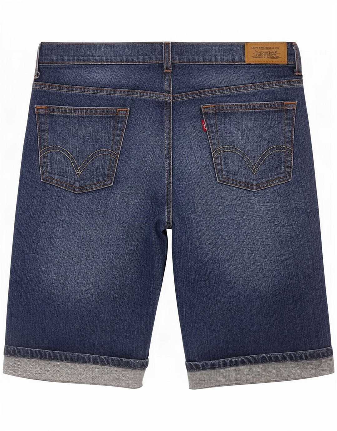 Shorts jeans feminino Levi's 515 US 8 médio W30 azul algodão