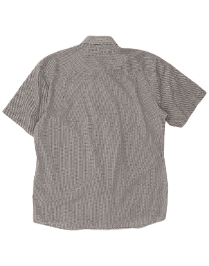 Camisa masculina Pierre Cardin de manga curta regular fit XL cinza Chevron poliéster