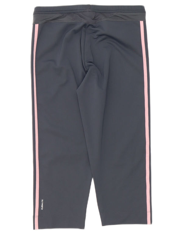 Adidas Womens Clima 365 Capri Calças de treino UK 16 Grande Cinza
