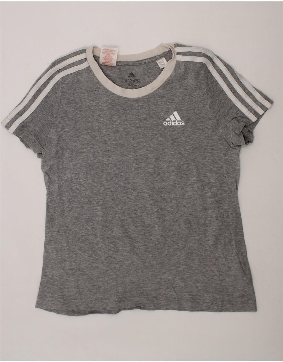 ADIDAS Boys T-Shirt Top 11-12 Years Grey Cotton Vintage Adidas and Second-Hand Adidas from Messina Hembry 
