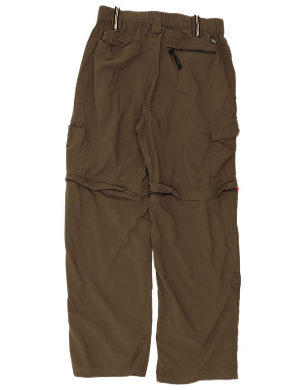 Calça cargo reta masculina The North Face pequena W29 L29 cáqui nylon