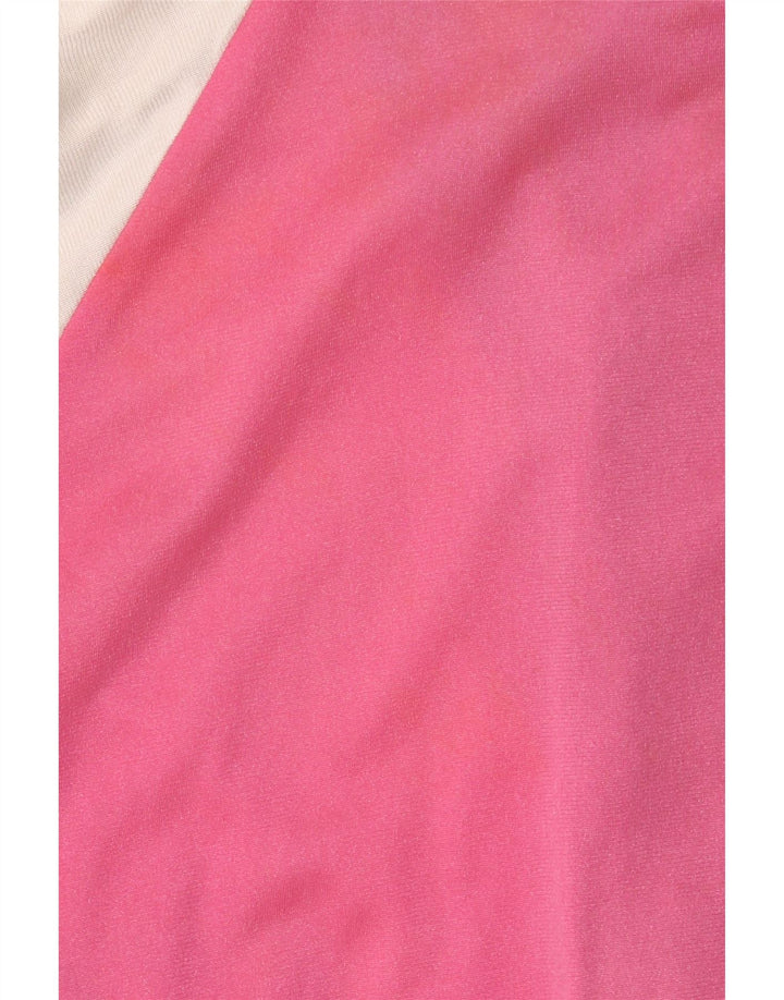 Jaqueta feminina ASICS com estampa gráfica IT 46 grande bloco colorido rosa