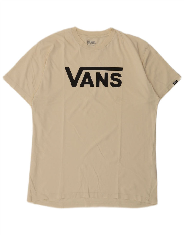 Camiseta masculina Vans Classic Fit Graphic Top Médio Off White Algodão