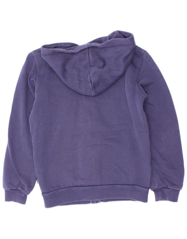 Suéter Puma Boys Graphic Zip com capuz 9-10 anos algodão azul marinho