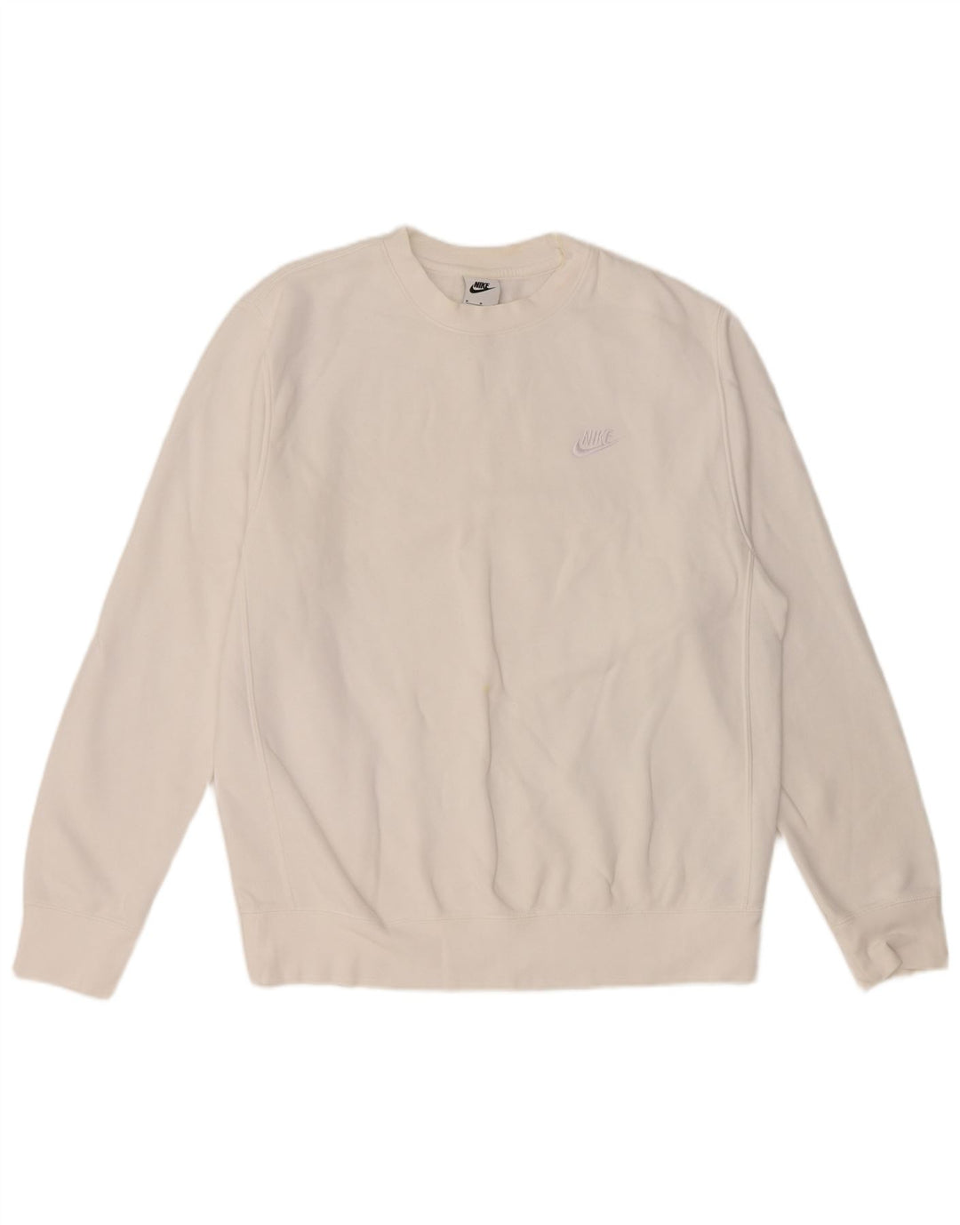 NIKE Mens Moletom Jumper Médio Algodão Branco