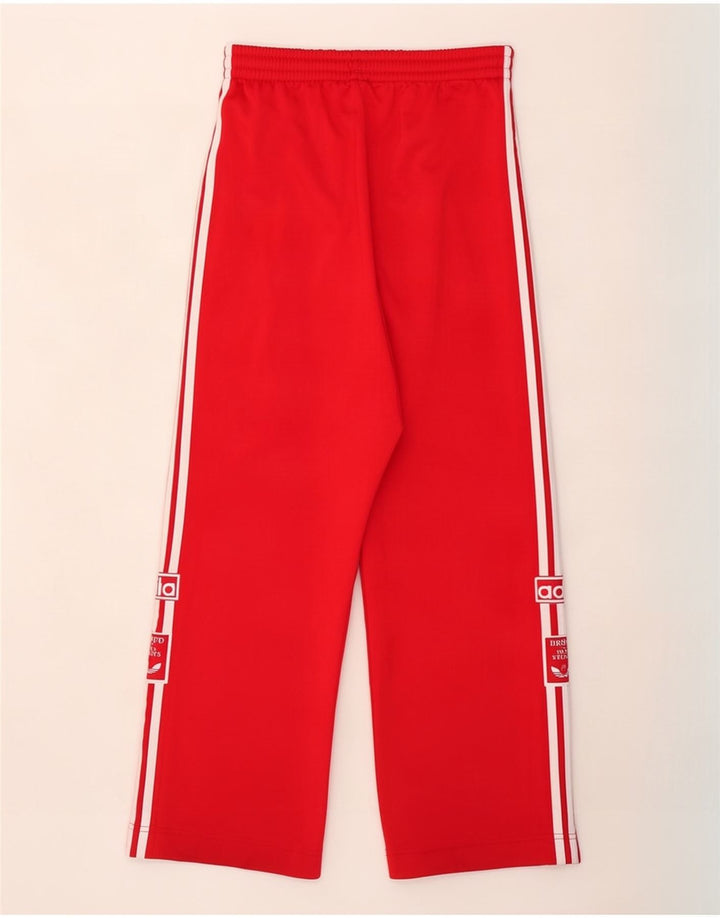 Adidas Calças de treino masculinas gráficas poliéster vermelho médio