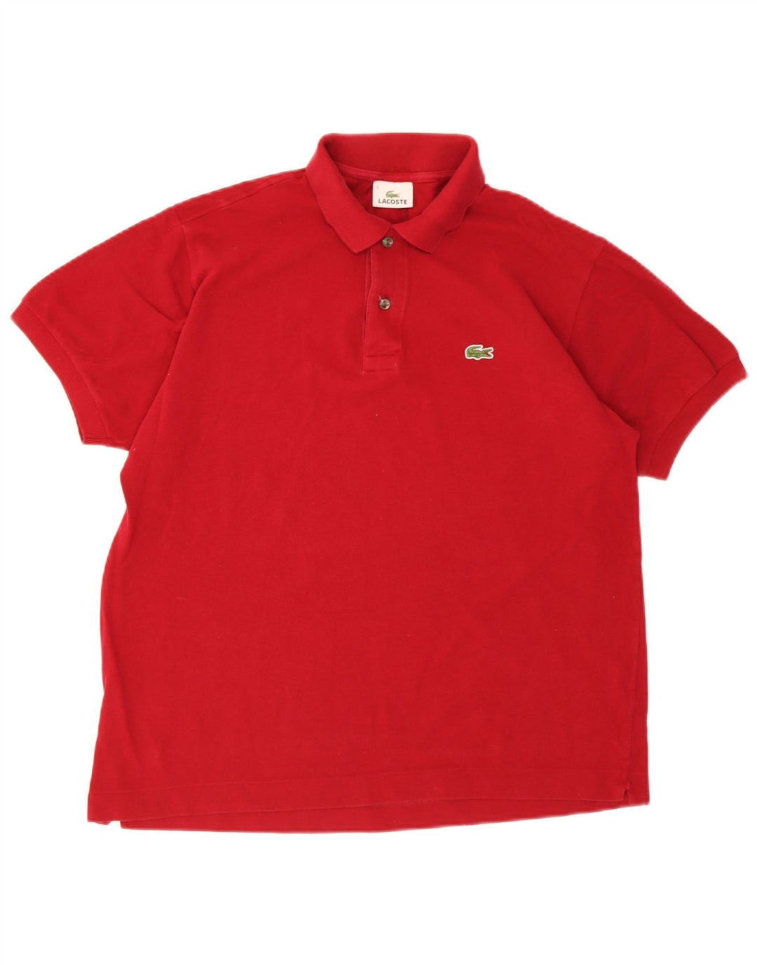 Camisa polo masculina Lacoste tamanho 5 grande algodão vermelho