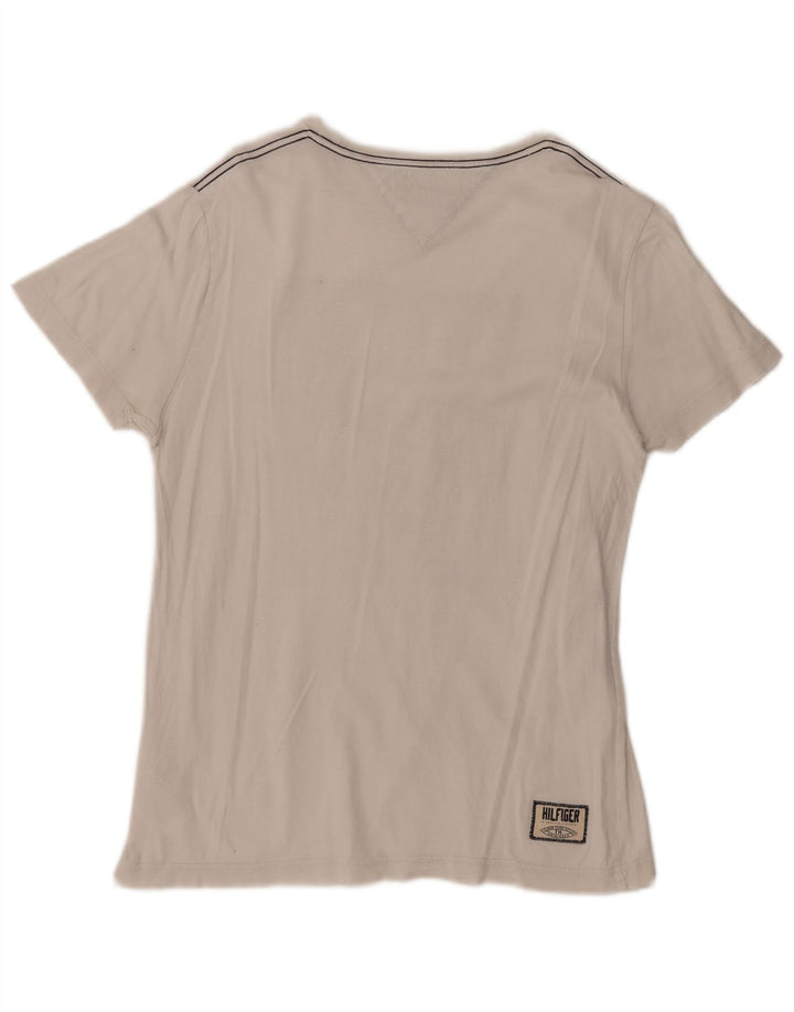 Camiseta masculina TOMMY HILFIGER com estampa gráfica média branca