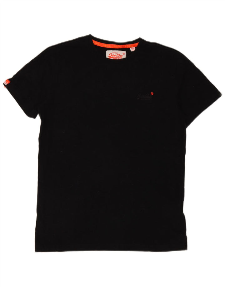 Camiseta masculina Superdry Top médio algodão preto