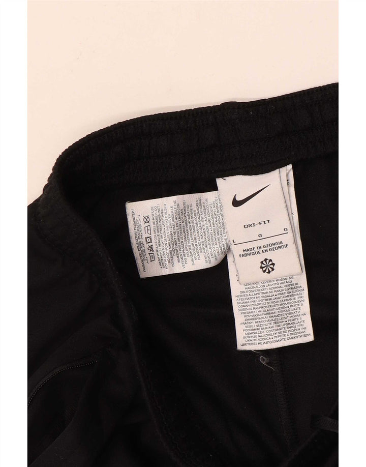 Calça de treino masculina Nike Dri Fit grande poliéster colorblock preto