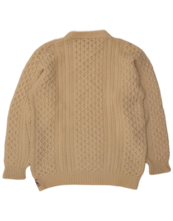 Suéter masculino REPLAY com gola redonda XL em lã branca