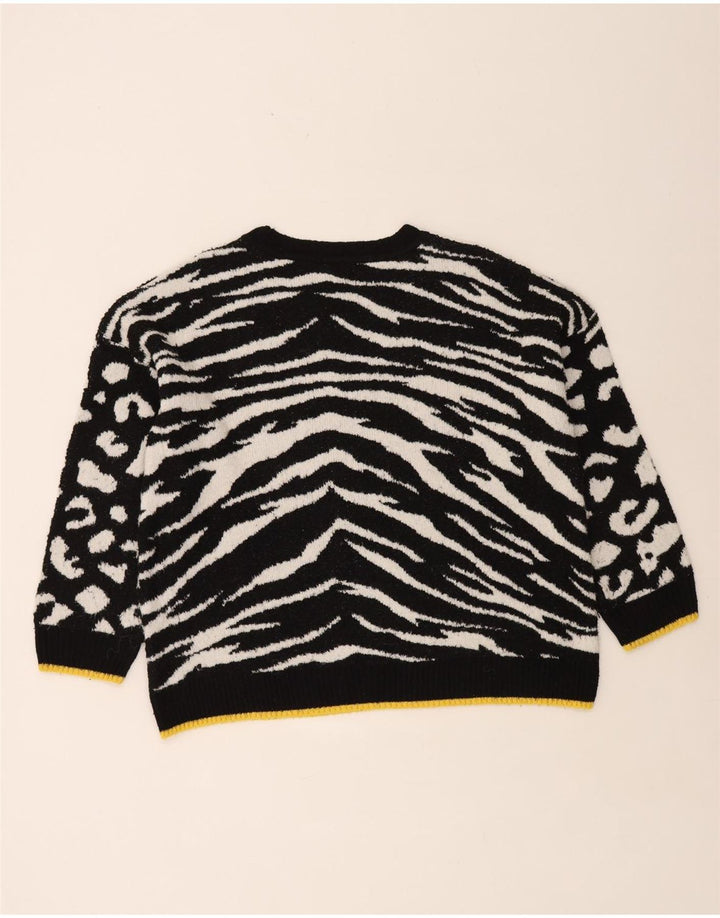 Suéter feminino Marks & Spencer com gola canoa Reino Unido 16 grande preto