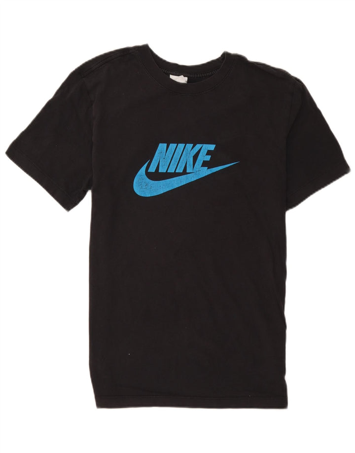 Camiseta Nike masculina gráfica top pequeno algodão preto