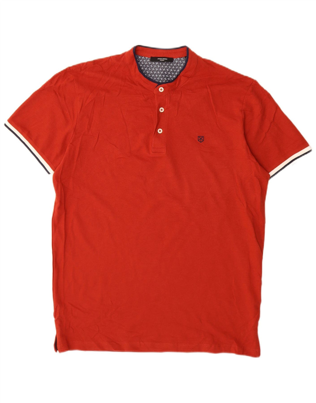 Camisa polo masculina JACK & JONES médio algodão vermelho