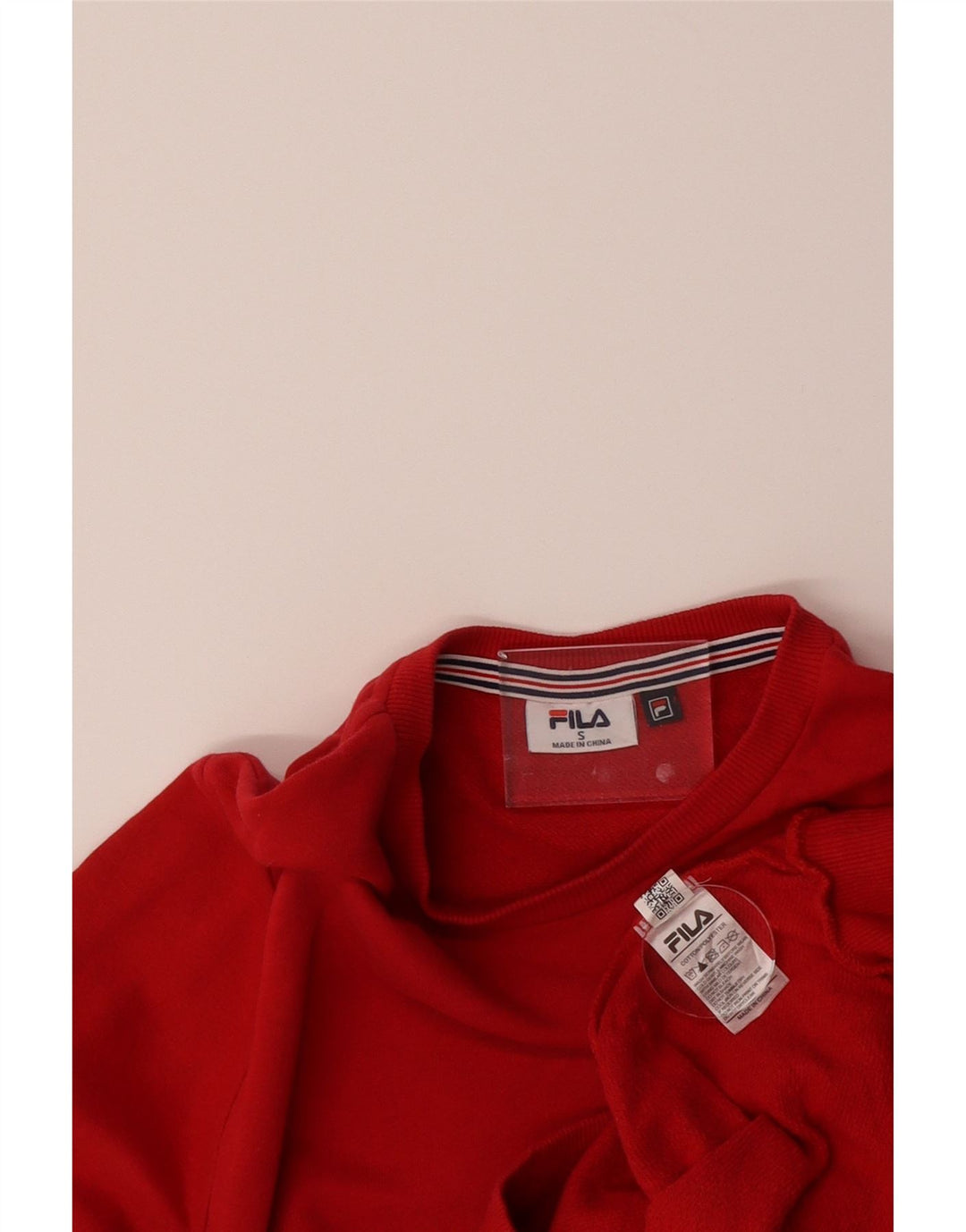 FILA Moletom Masculino Jumper Pequeno Algodão Vermelho