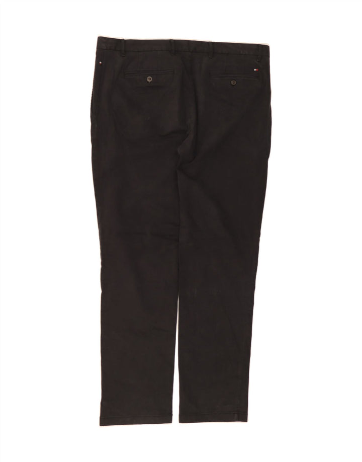 TOMMY HILFIGER Womens Slim Chino Trousers W38 L32 Black Cotton Vintage Tommy Hilfiger and Second-Hand Tommy Hilfiger from Messina Hembry 