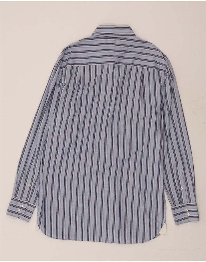 Camisa masculina Tommy Hilfiger de algodão listrado azul médio