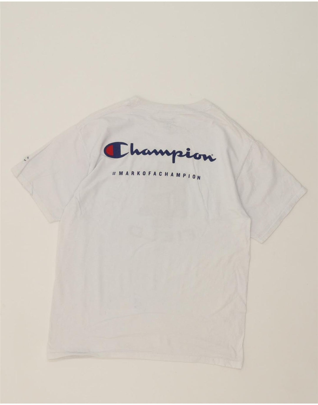 CHAMPION Mens Graphic T-Shirt Top Medium White Vintage Champion and Second-Hand Champion from Messina Hembry 