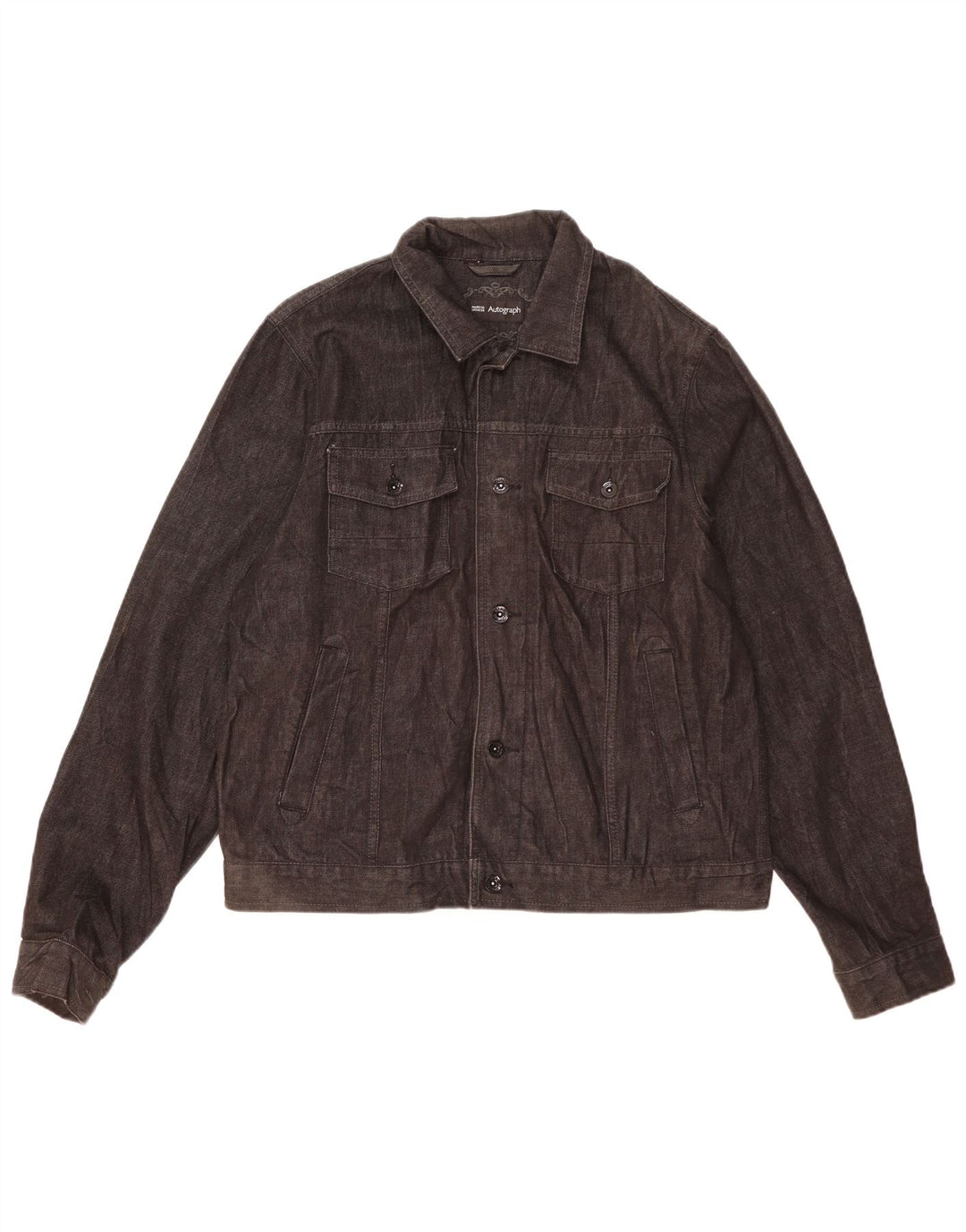 Jaqueta jeans masculina Marks & Spencer Autograph UK 38 média preta