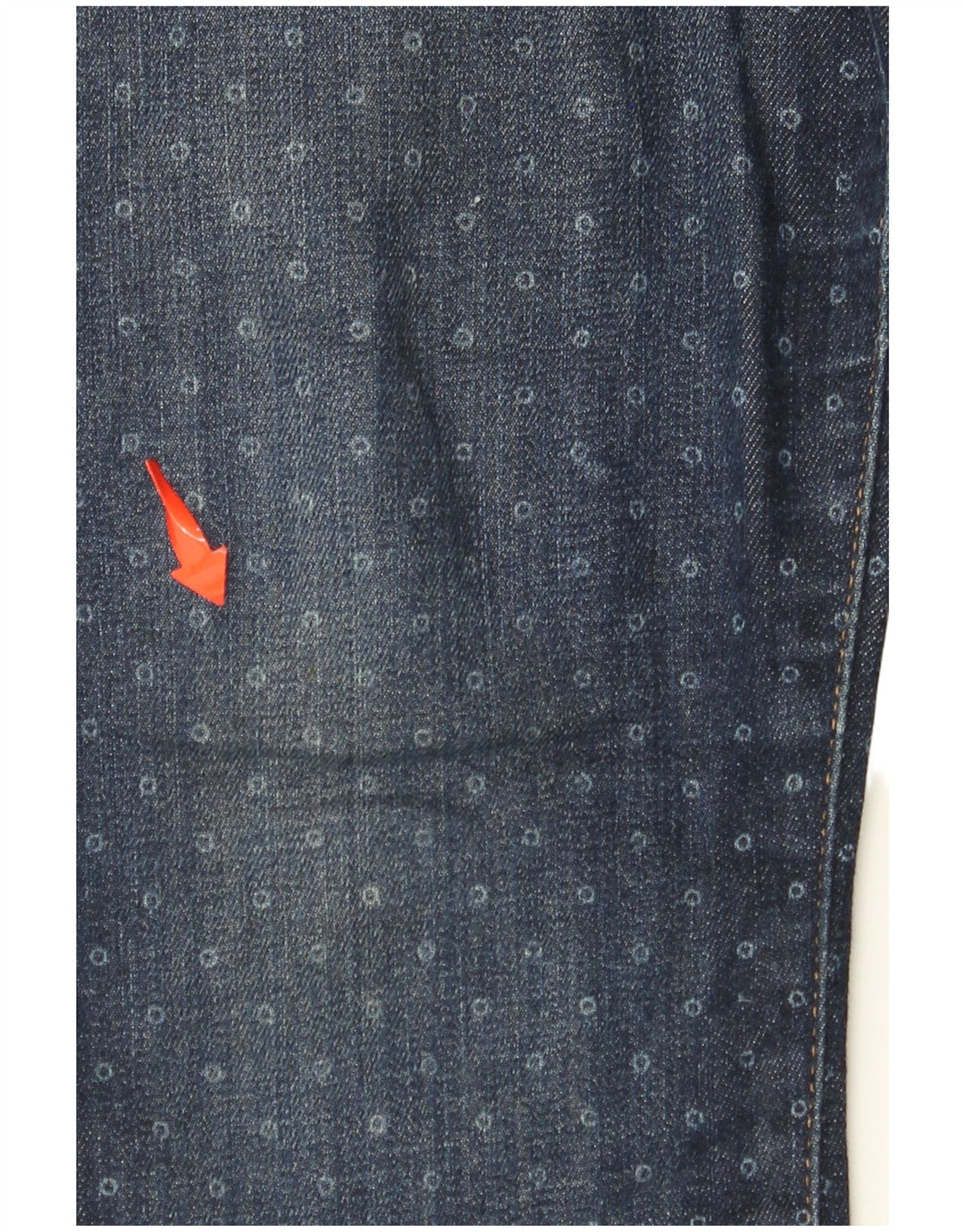 Calça casual feminina TOMMY HILFIGER EUA 8 médio W30 L30 azul manchado