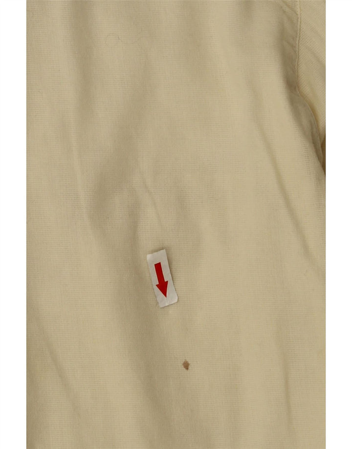 Camisa feminina Murphy & Nye Reino Unido 16 grande algodão bege