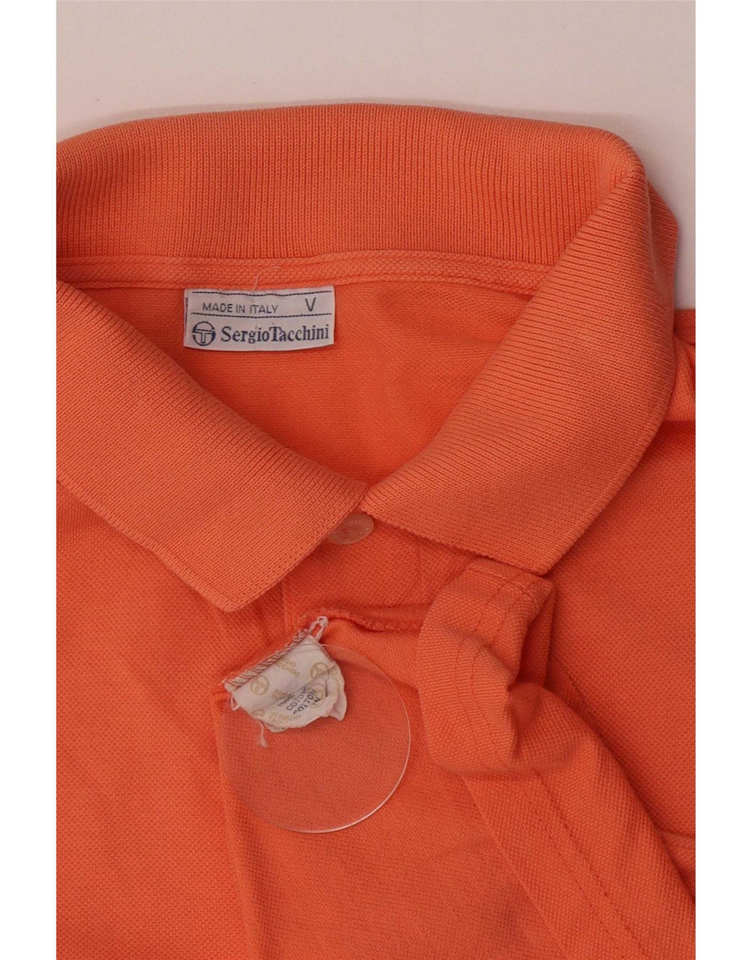 Camisa polo masculina Sergio Tacchini médio algodão laranja