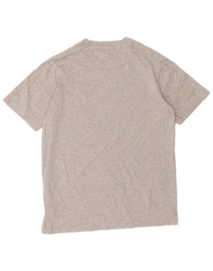 Adidas Mens T-Shirt Top Pequeno Algodão Flecked Cinza