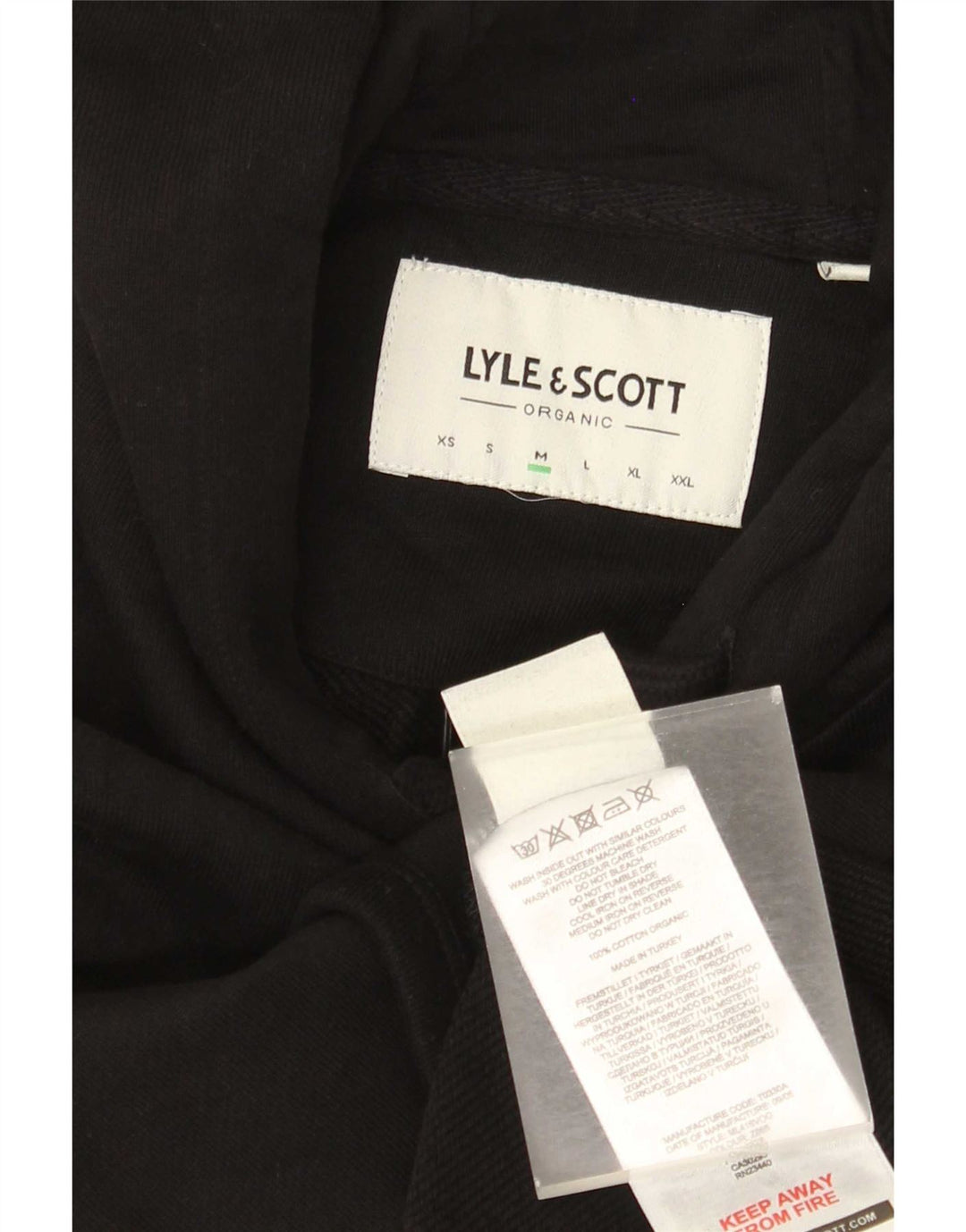 Lyle & Scott moletom com capuz masculino médio algodão preto