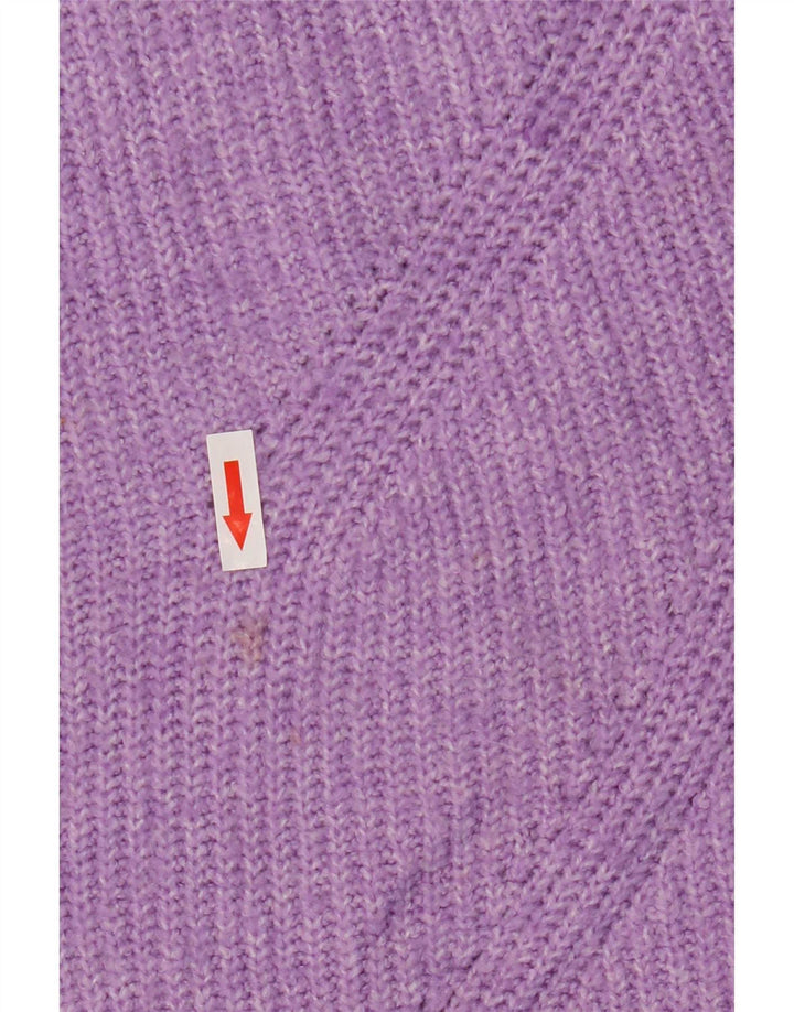 Suéter feminino Marks & Spencer com gola redonda Reino Unido 14 acrílico roxo médio