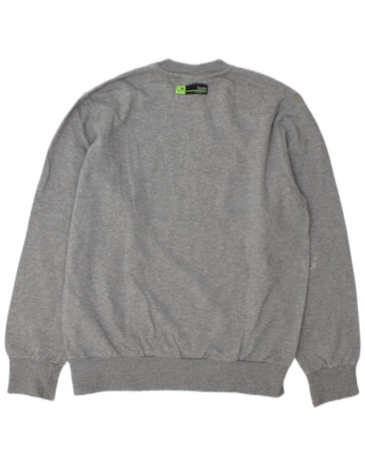 Diadora Mens Graphic Sweatshirt Jumper Médio Algodão Cinza