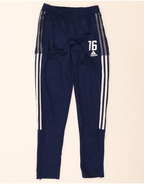 Calças de treino Adidas Boys Aeroready 11-12 anos azul marinho poliéster