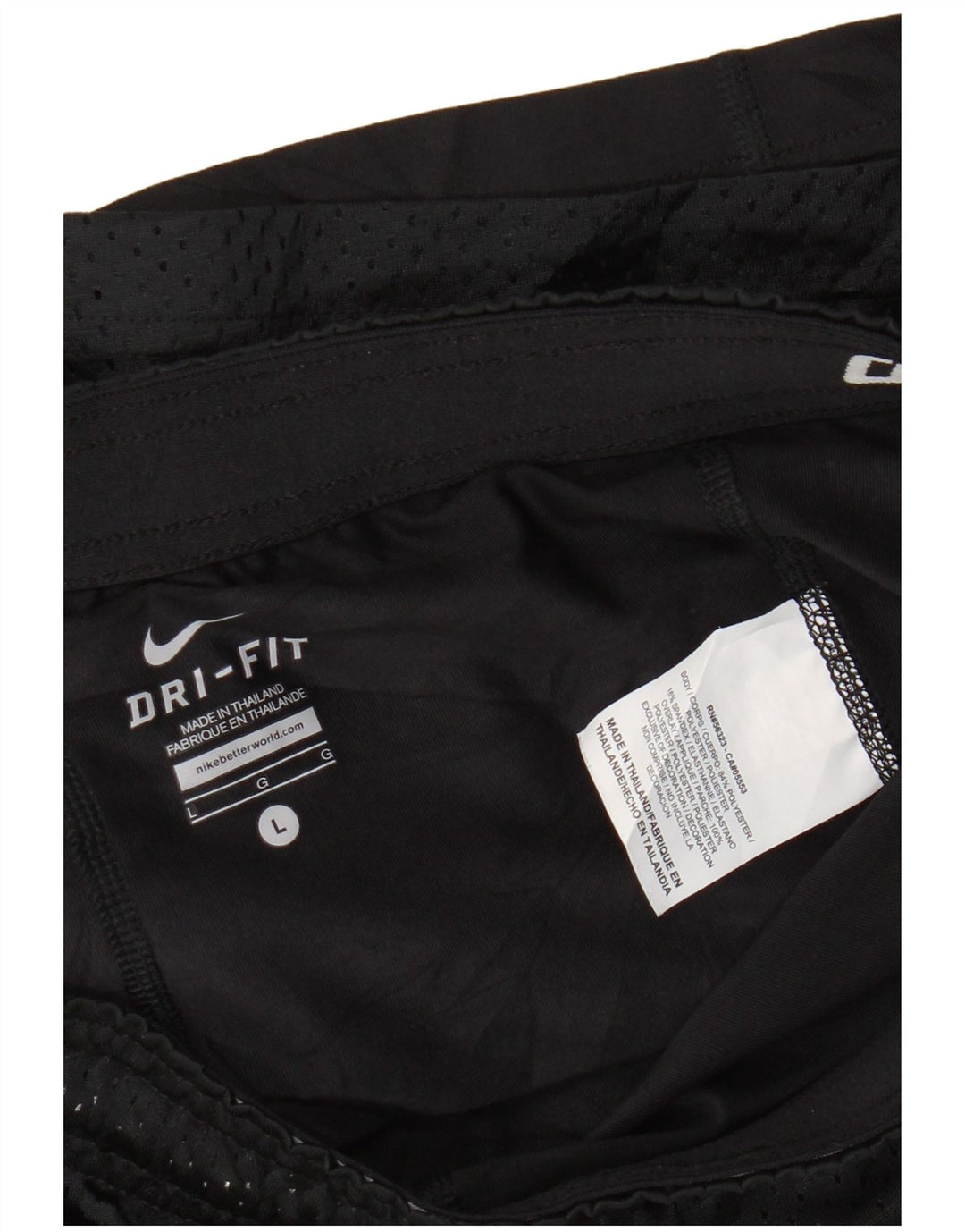 Shorts esportivos femininos Nike Dri Fit UK 16 grande poliéster preto