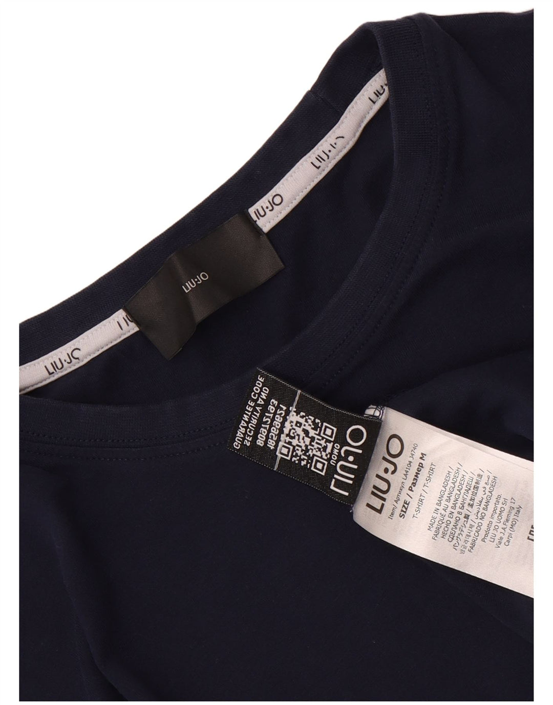 Camiseta masculina Liu Jo Top médio algodão azul marinho