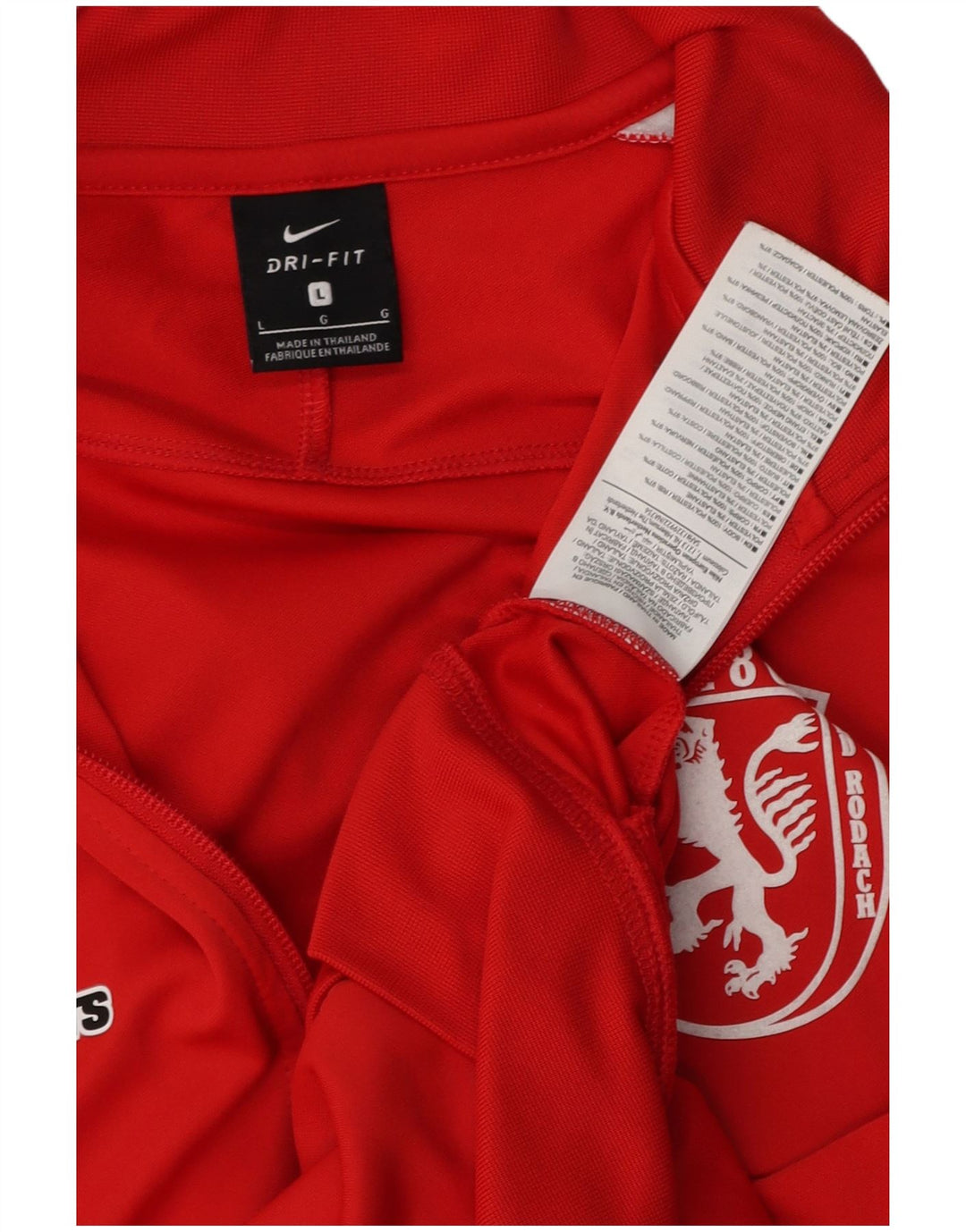 NIKE Masculino Dri Fit Graphic Tracksuit Top Jaqueta Grande Bloco Colorido Vermelho