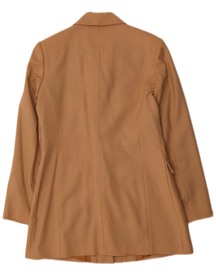 Jaqueta Blazer Feminina Vintage Longline 4 Botões IT 44 Bege Médio