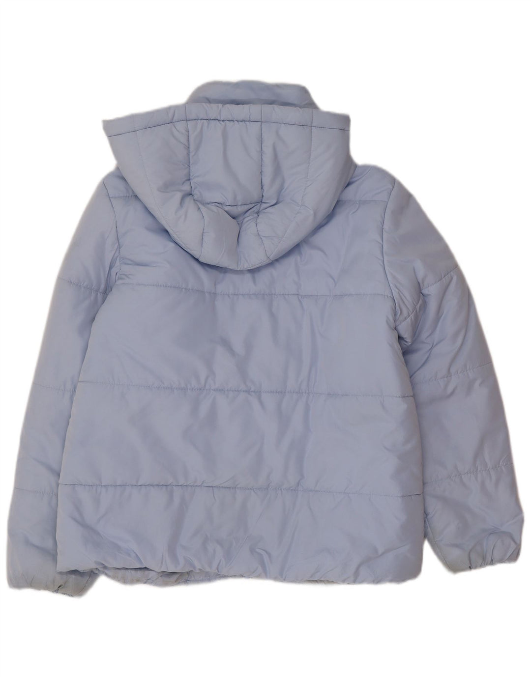 Jaqueta feminina acolchoada com capuz Marks & Spencer Reino Unido 14 grande poliéster azul