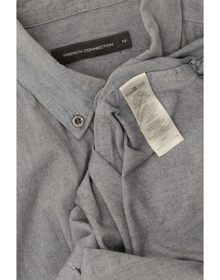 Camisa masculina French Connection algodão cinza médio