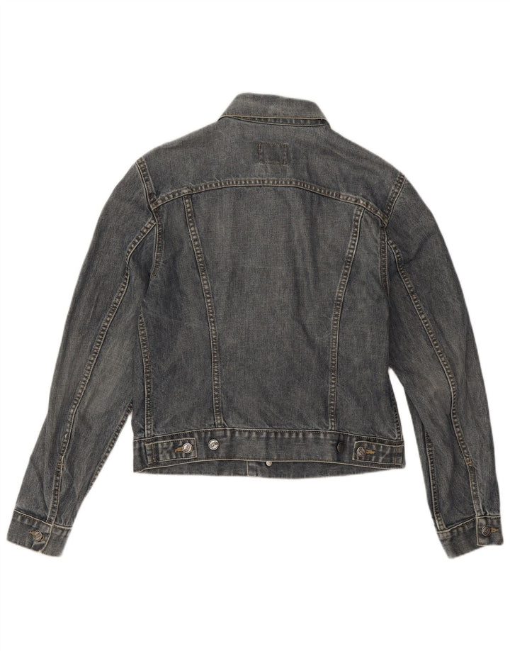 Jaqueta jeans feminina Gas Gas UK 14 algodão azul médio