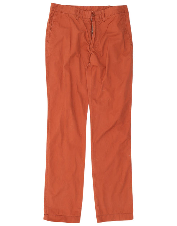 Lacoste Mens Straight Chino Calças Tamanho 40 Médio W32 L34 Algodão Marrom