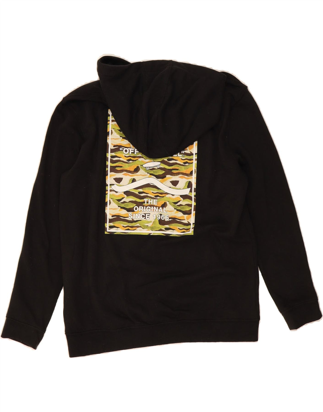 VANS Womens Graphic Hoodie Jumper UK 18 XL Black Cotton Vintage Vans and Second-Hand Vans from Messina Hembry 