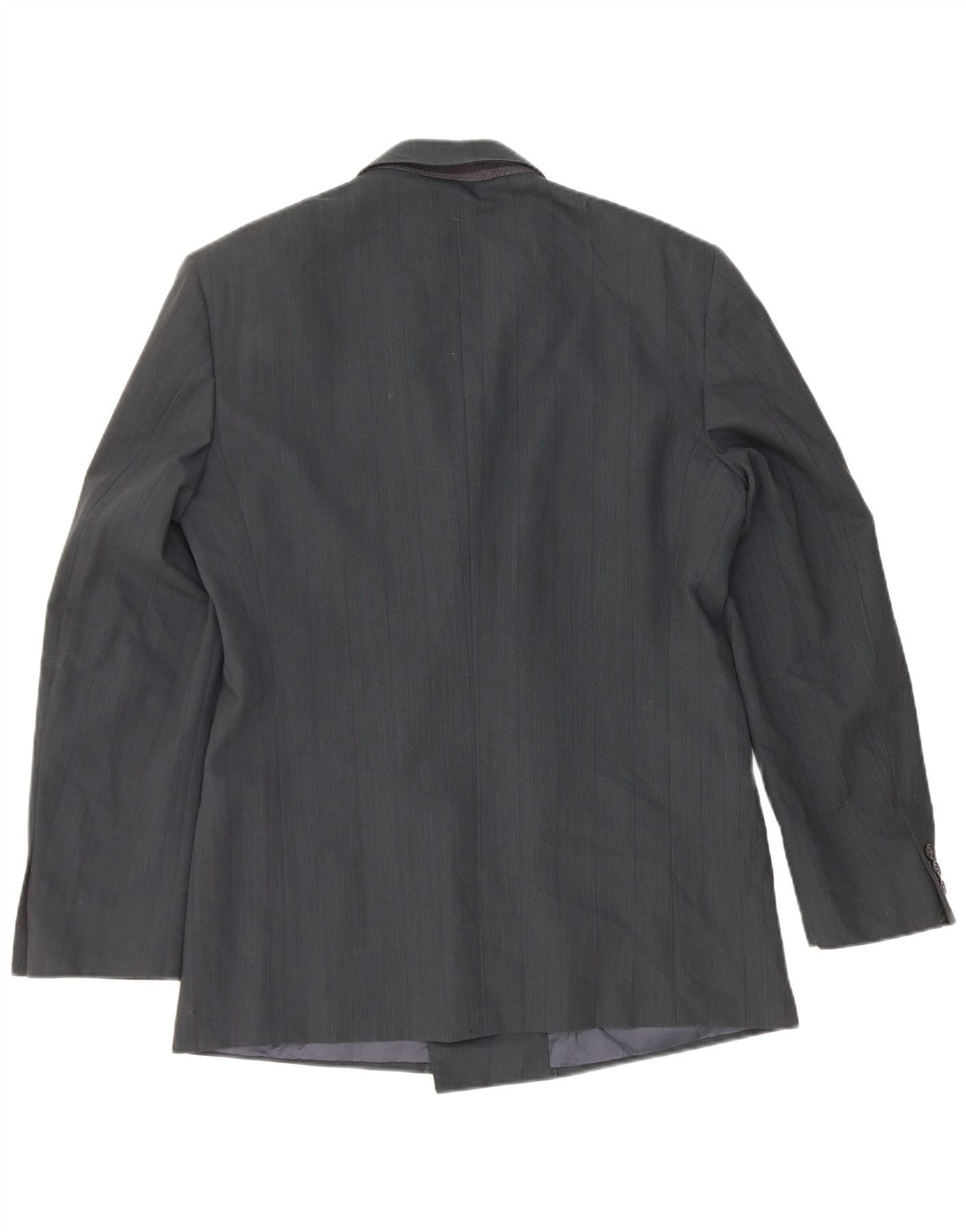 Jaqueta blazer masculina Mario Zegna com peito duplo IT 48 lã azul marinho médio