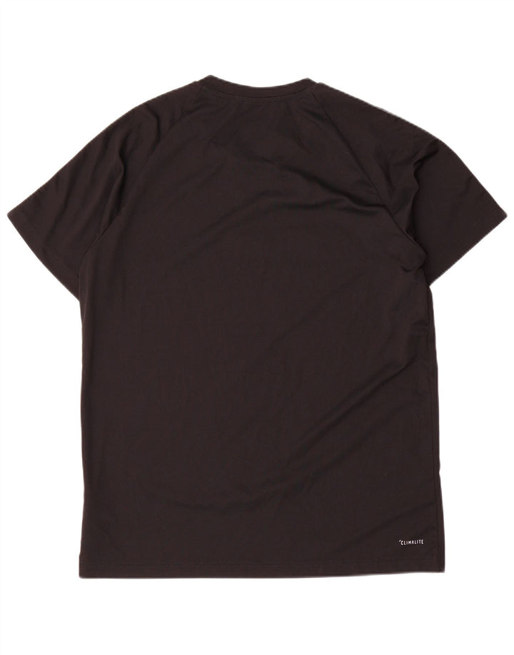 Adidas Mens Climalite Camiseta Top Grande Poliéster Preto