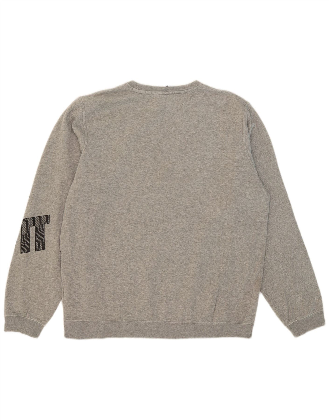 Moletom gráfico masculino Nike Jumper grande algodão manchado cinza