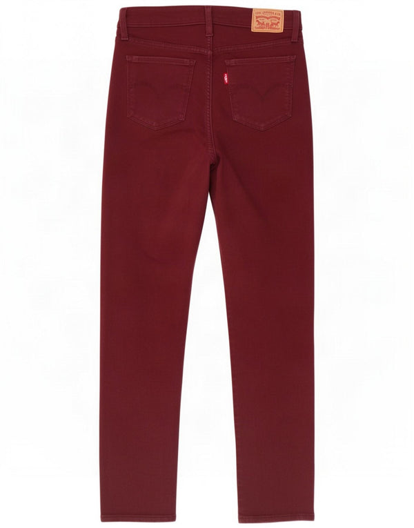 Levi's Womens 314 Shaping Straight Jeans UK 10 Small W27 L30 Borgonha