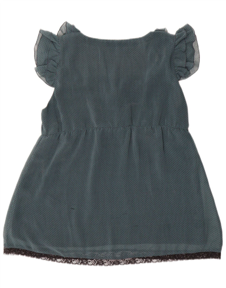 Blusa feminina sem mangas Gaudi IT 46 poliéster geométrico verde grande