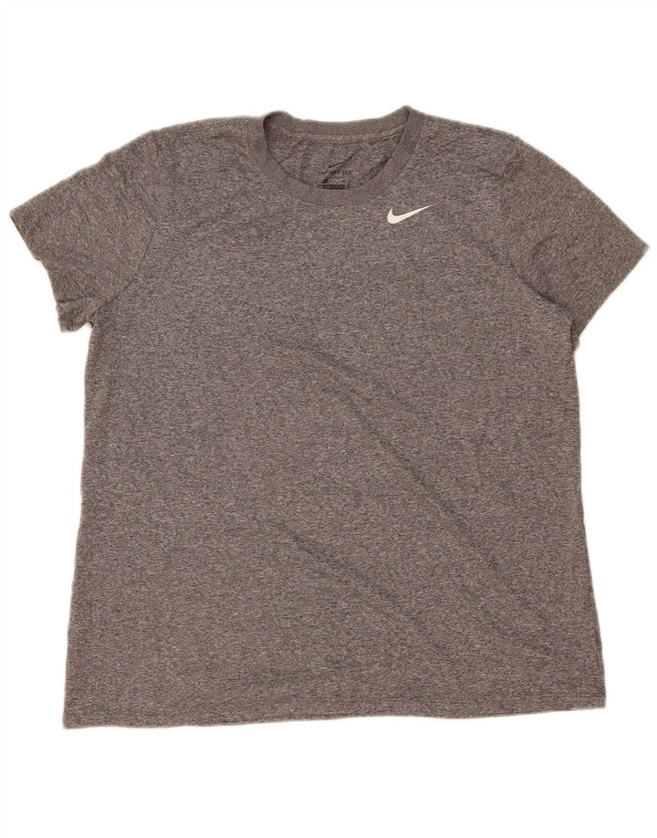 Camiseta masculina Nike Dri Fit Top XL cinza manchada