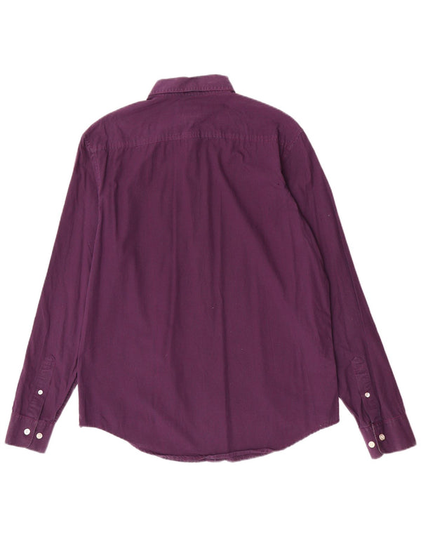 Camisa masculina Penguin Heritage Slim Fit grande algodão guingão roxo