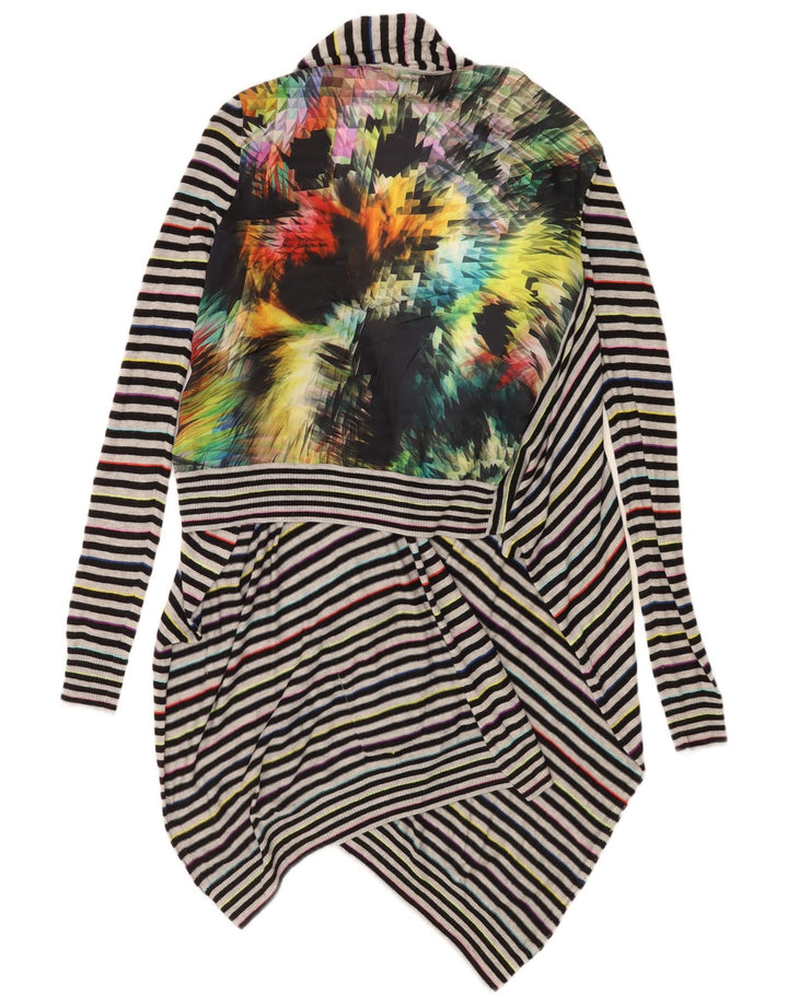 Suéter cardigan assimétrico feminino Ted Baker tamanho 2 pequeno multicolorido
