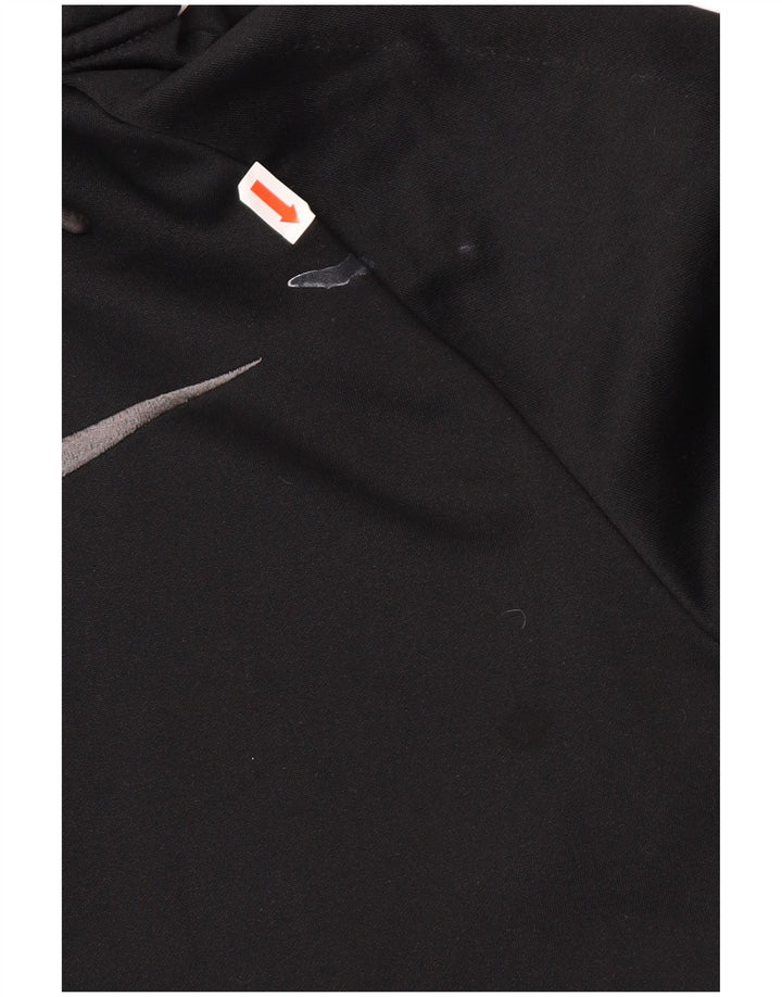 Suéter masculino Nike Dri Fit Zip com capuz médio preto poliéster