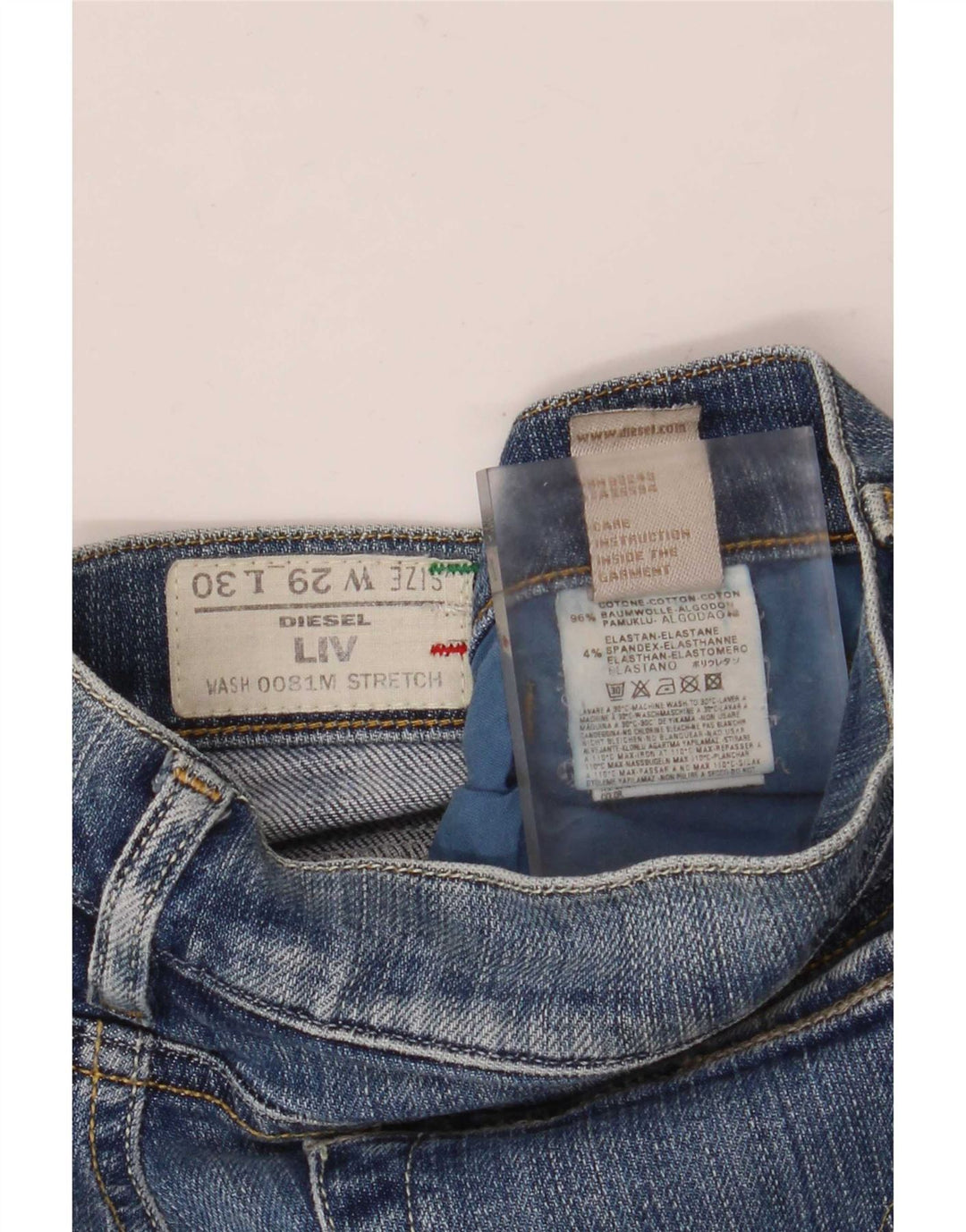 Diesel Feminino Liv Slim Jeans W29 L30 Azul Algodão